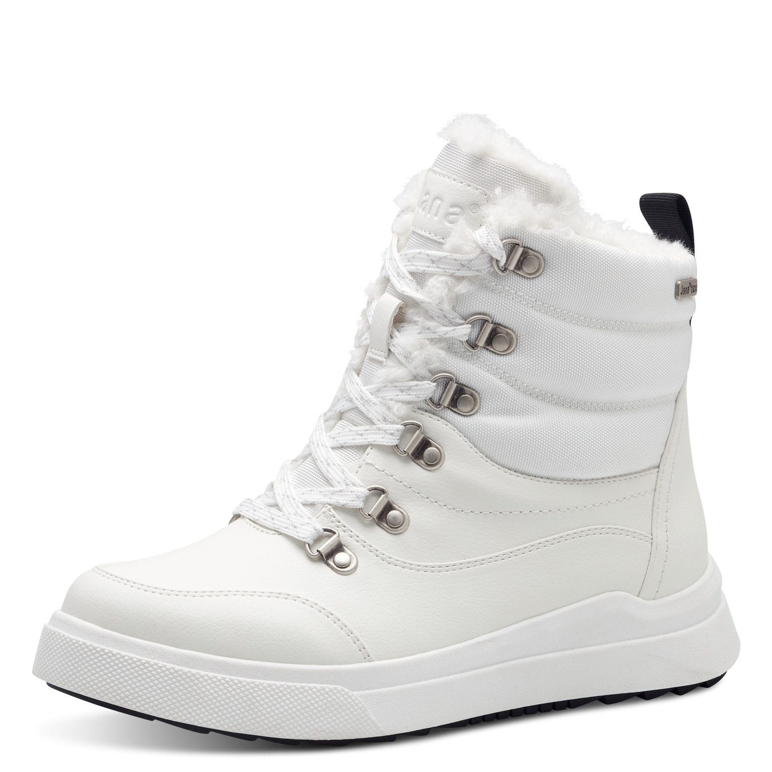 008-26270-43-100-300 Дамски боти JANA TEX VEGAN- ширина H-бели - Image 1