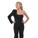 Елегантен гащеризон Yoncy черен - Image 2