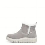 Дамски боти Tamaris COMFORT- DuoTEX  -Wide Fit -сиви велур - Image 2