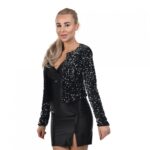 Дамска черна жилетка Yoncy - Image 2