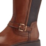 Дамски кожени ботуши Tamaris COMFORT- кафяви - Image 3