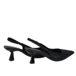 Дамски елегантни обувки на нисък ток YONCY -черни - Image 2