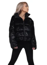 Дамско яке YONCY- черно - Image 3