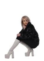 Дамско яке YONCY- черно - Image 5