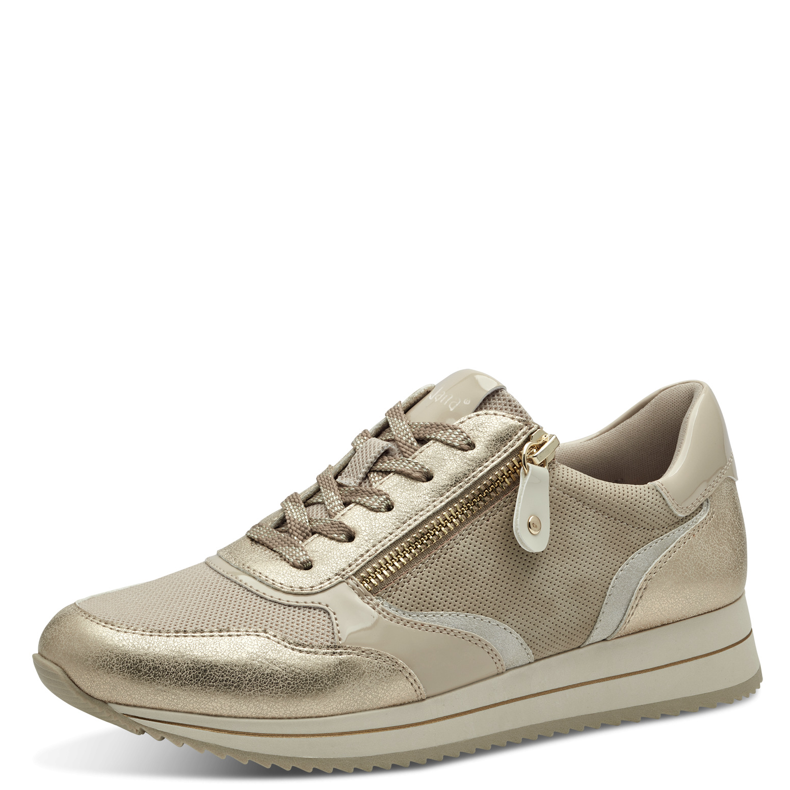 008-23774-43-499-300 Дамски спортни обувки Jana ширина H бежови - Image 1