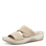 Дамски равни чехли Jana Relax Fit бежови ширина H