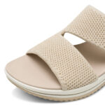 Дамски равни чехли Jana Relax Fit бежови ширина H - Image 5