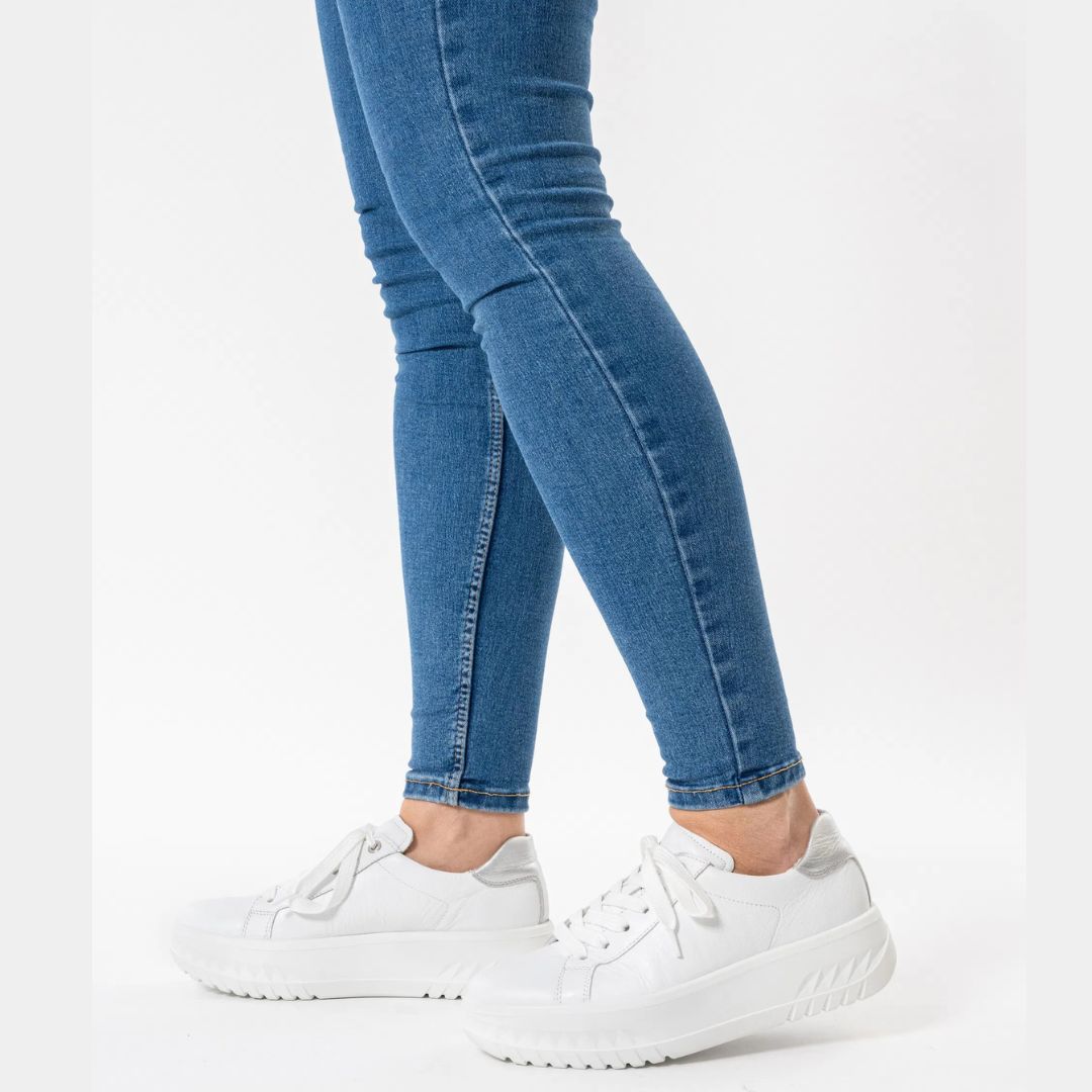 1 Дамски спортни обувки Ara High Soft естествена кожа бели - Image 1