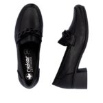 Дамски обувки на нисък ток Rieker Antistress 41660-60 ширина F - черни - Image 10