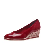 Дамски обувки на платформа Tamaris Essentials червен лак - Image 2