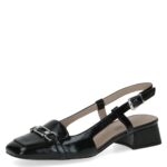 Дамски обувки Caprice естествен лак черни