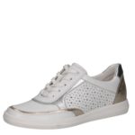 Дамски спортни обувки Caprice естествена кожа бели/сребристи - Image 2
