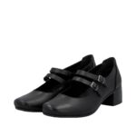 Дамски обувки на среден ток Rieker Antistress 41651-000 ширина F- черни - Image 8