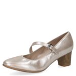 Дамски обувки на среден ток Caprice естествена кожа бежови/златисти - Image 2