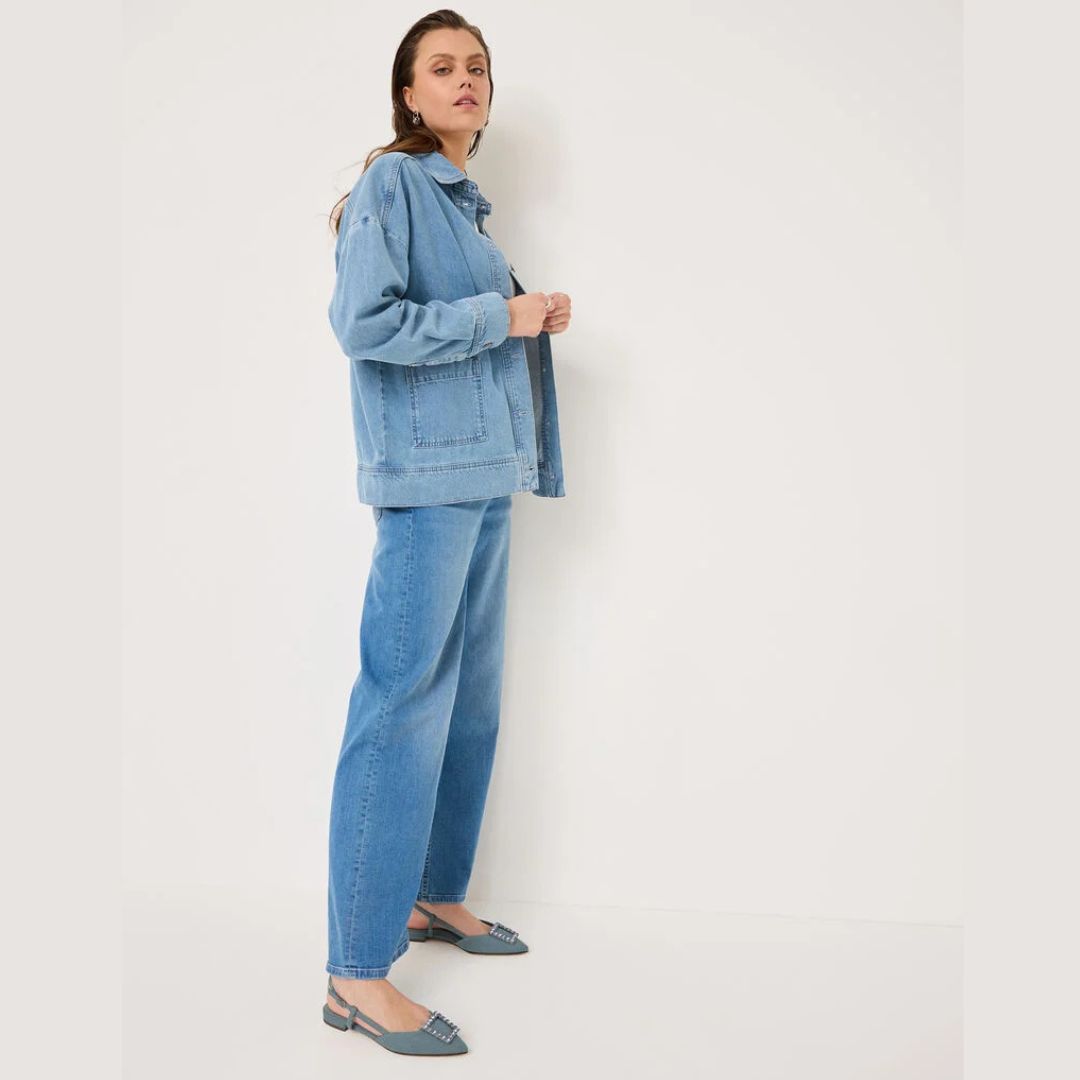 7 Дамски рaвни обувки Tamaris Touch it деним - Image 1