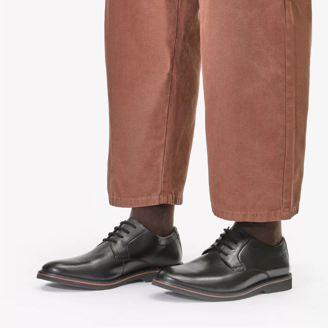 Неозаглавен дизайн (3) Мъжки обувки Clarks Atticus Lace естествена кожа черни - Image 1