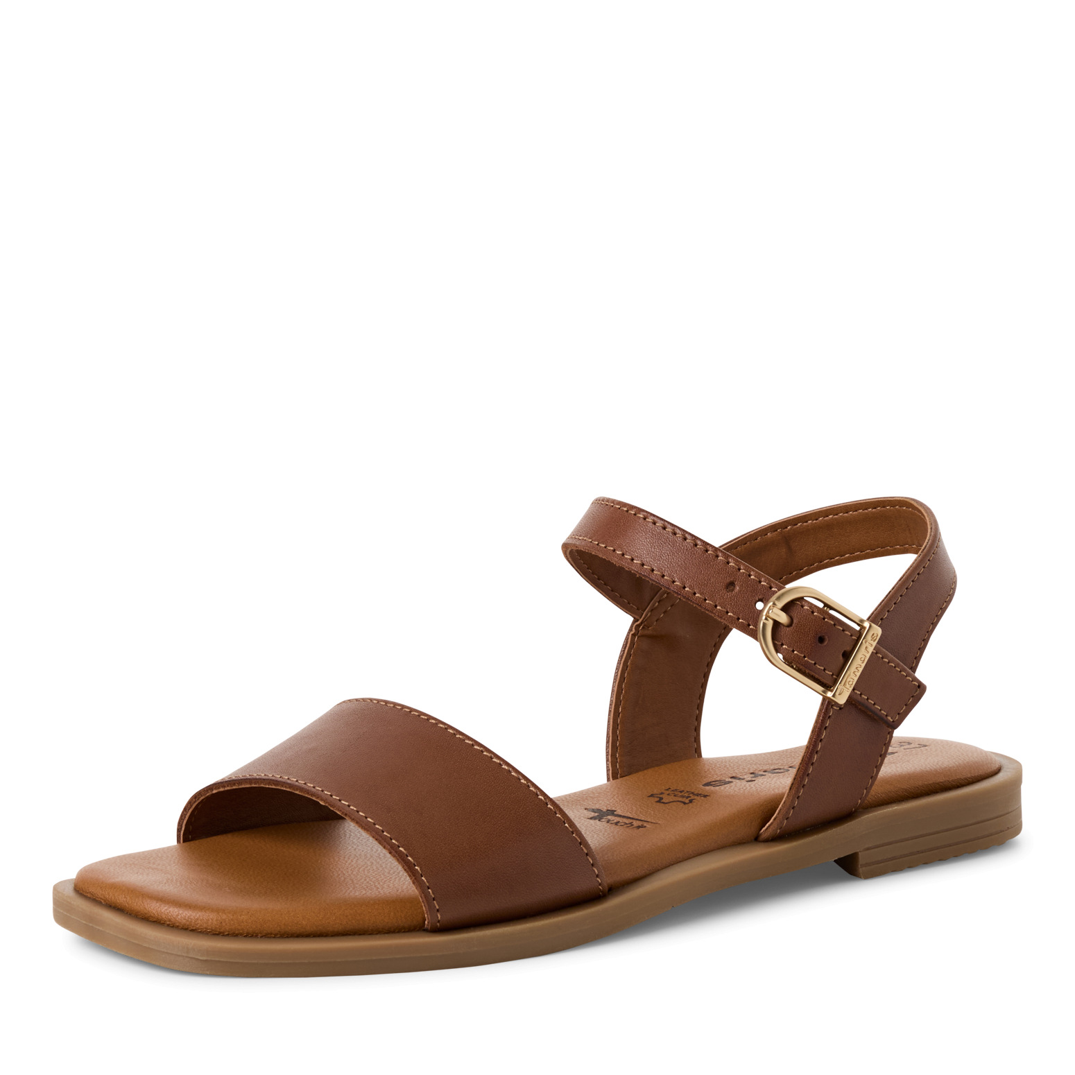 001-28160-42-305-300 Дамски кожени сандали Tamaris Touch it кафяви - Image 1