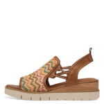 Дамски сандали на платформа Tamaris Touch-it кафяви/цветни - Image 3