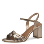 Дамски елегантни сандали на ток Tamaris Touch it златисти