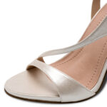 Дамски елегантни сандали на ток Tamaris Heart and Sole сребристи - Image 3