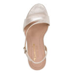 Дамски елегантни сандали на ток Tamaris Heart and Sole сребристи - Image 5