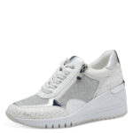 Дамски обувки на платформа Marco Tozzi FEEL ME бели/сребристи