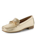 Дамски мокасини Marco Tozzi естествена кожа златни