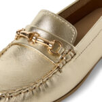 Дамски мокасини Marco Tozzi естествена кожа златни - Image 3