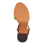 Дамски сандали на ток Marco Tozzi Feel Mе зелени/кафяви - Image 6