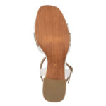 Дамски сандали на ток Marco Tozzi Feel Me бели/златисти - Image 6