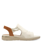 Дамски равни сандали Jana Softline H ширина бежови/кафяви - Image 3