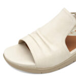 Дамски равни сандали Jana Softline H ширина бежови/кафяви - Image 4