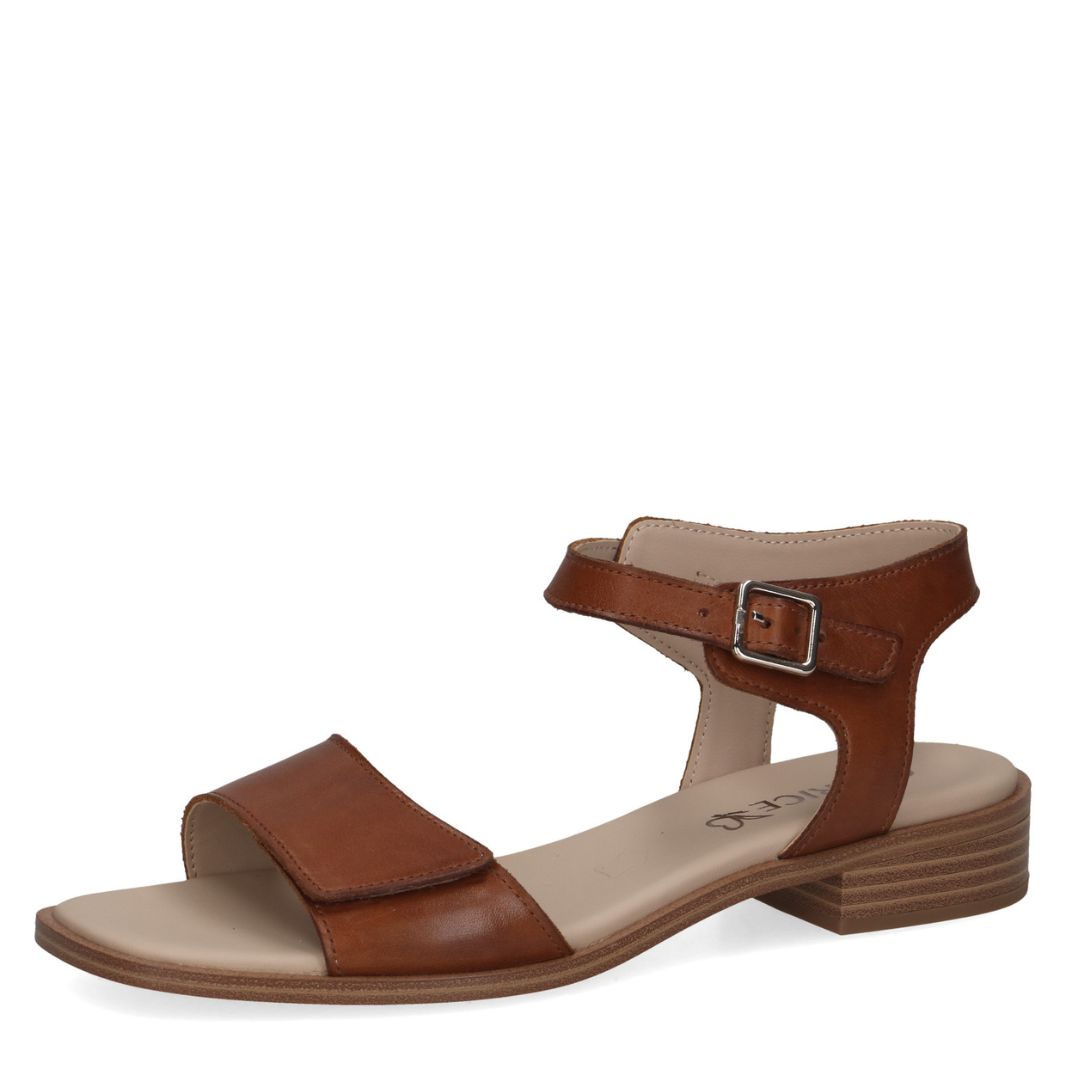 1 Дамски кожени сандали Caprice кафяви - Image 1