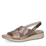 Дамски сандали естествена кожа Caprice златисти