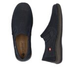 Мъжки ежедневни обувки без връзки естествен набук Rieker Antistress 05297-14 тъмно сини - Image 5