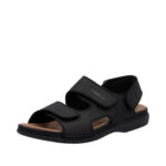 Мъжки сандали естествена кожа Rieker 25558-01 черни - Image 4