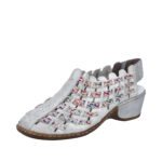 Дамски обувки на среден ток Rieker Antistress 47156-41 сиви/цветни - Image 2