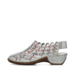 Дамски обувки на среден ток Rieker Antistress 47156-41 сиви/цветни - Image 3