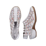 Дамски обувки на среден ток Rieker Antistress 47156-41 сиви/цветни - Image 6