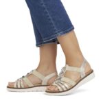 Дамски бежови сандали Remonte Soft foam D2073-60