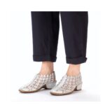 Дамски обувки на среден ток Rieker Antistress 47156-41 сиви/цветни