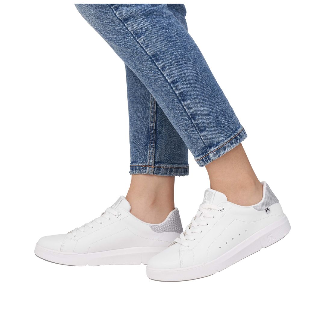 new collection (Реклама във Facebook) Дамски спортни обувки Rieker 41902-80 бели - Image 1