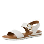 Бели кожени сандали Tamaris Touch-it