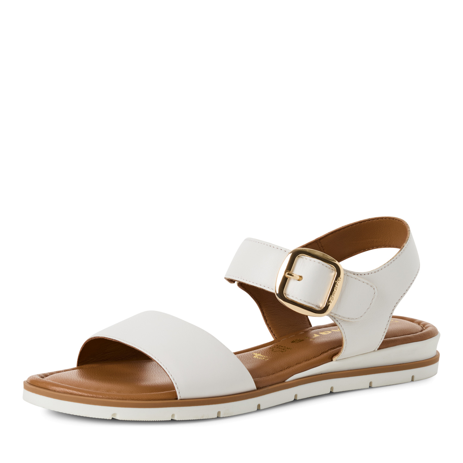 001-28133-44-100-300 Бели кожени сандали Tamaris Touch-it - Image 1