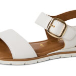 Бели кожени сандали Tamaris Touch-it - Image 4