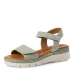 Дамски кожени сандали Tamaris Touch-it зелени