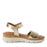 Дамски кожени сандали Tamaris Touch-it златисти - Image 3