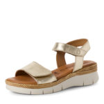 Дамски кожени сандали Tamaris Touch-it златисти