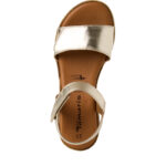 Дамски кожени сандали Tamaris Touch-it златисти - Image 5