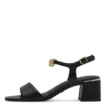 Дамски кожени сандали на ток Tamaris черни - Image 3